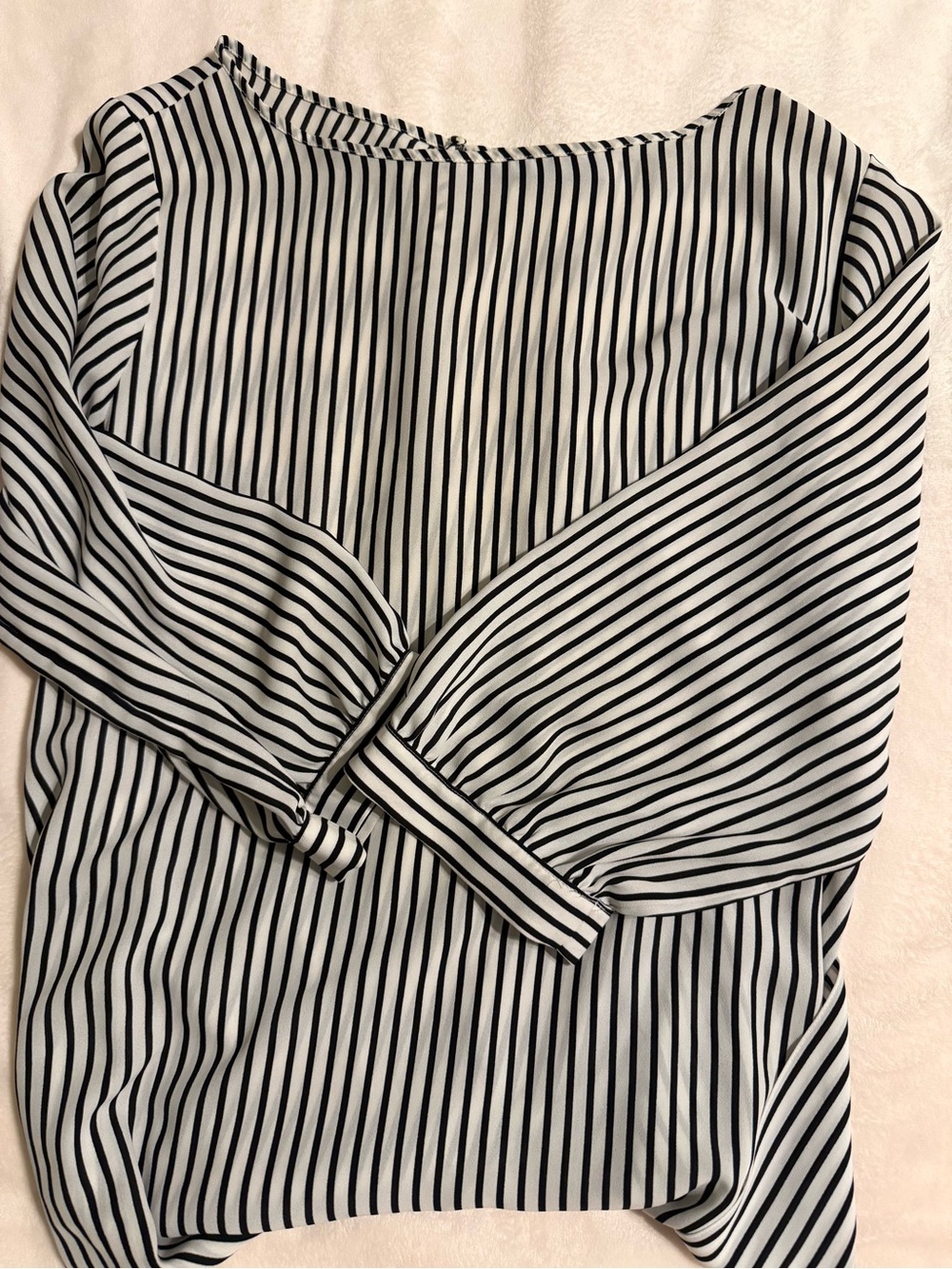Apt. 9 Black and White Striped Blouse